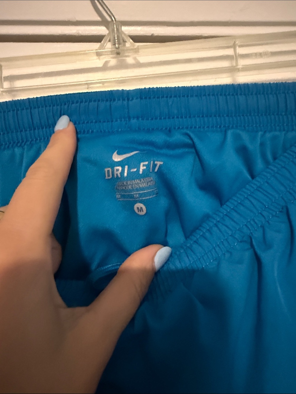 Nike Women's Blue Athletic Shorts with Black and White Accents - Picture 2 of 7